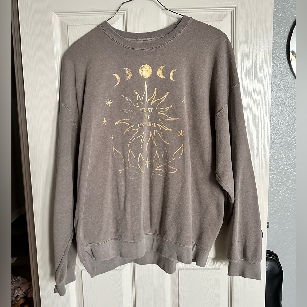 brown oversized crewneck